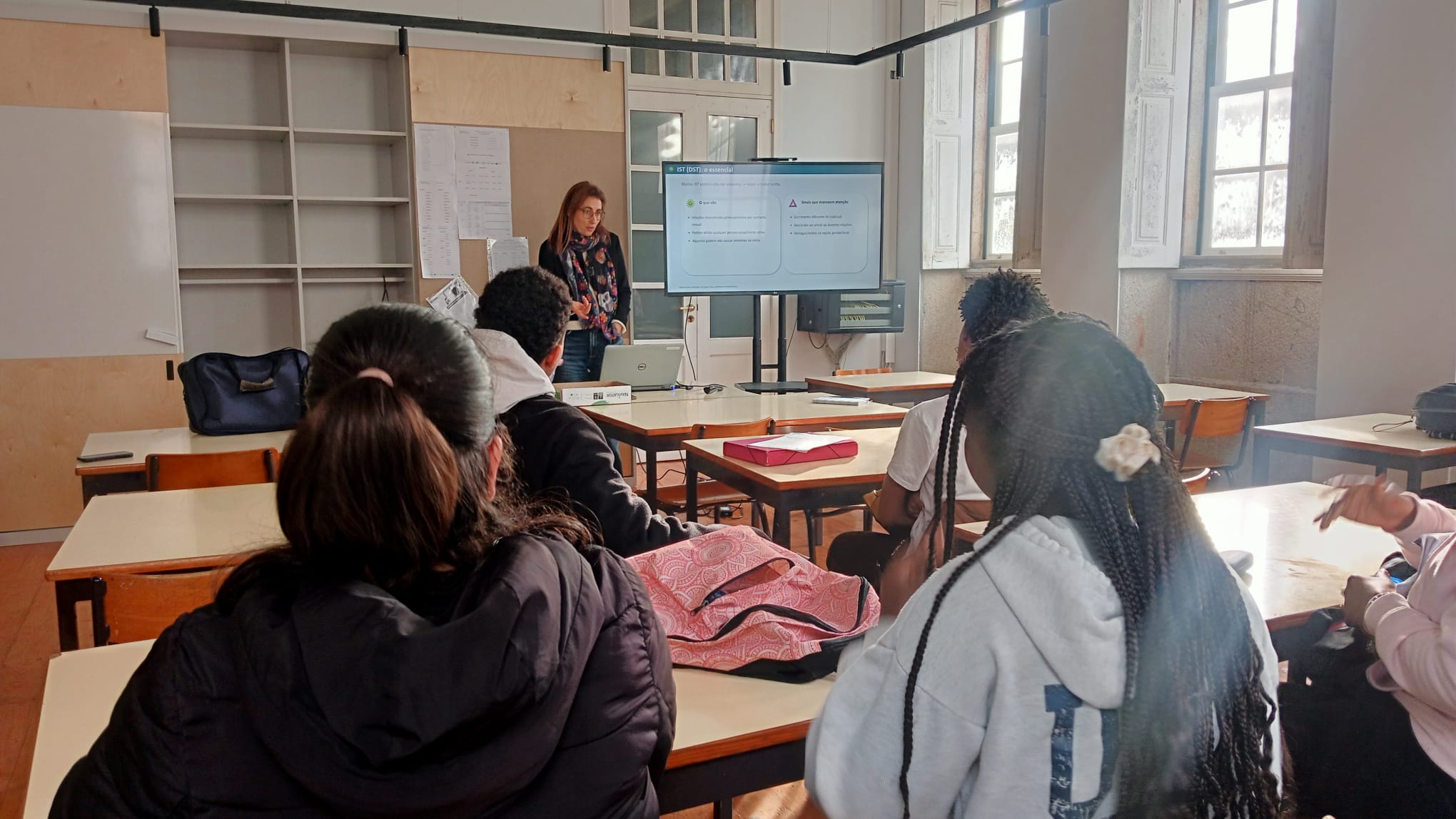 Sessão de educação sexual para alunos do 11.º ano